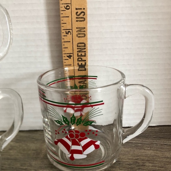 Vtg Festive Holiday Glass Mugs - Picture 11 of 14